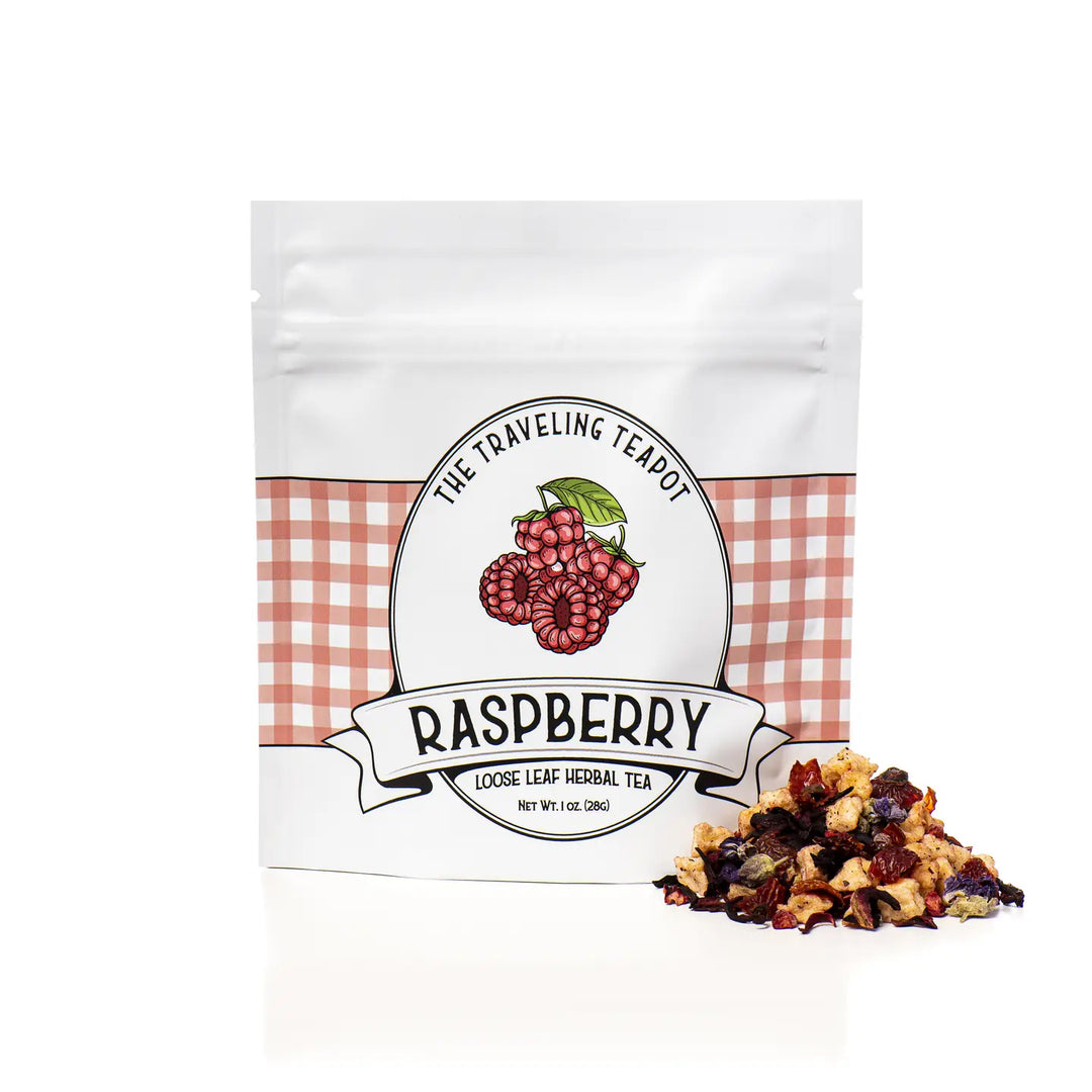 Red Raspberry Tea Blend, 1oz pouch, caffeine free