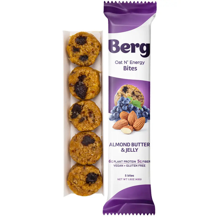 Berg Almond Butter and Jelly Energy Bites