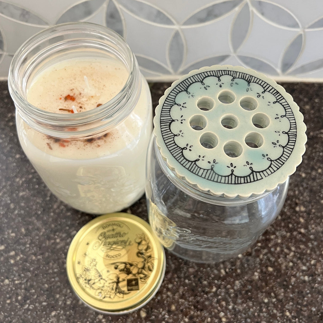 Flower Frog & Mason Jar 32oz Institute Woods Candles