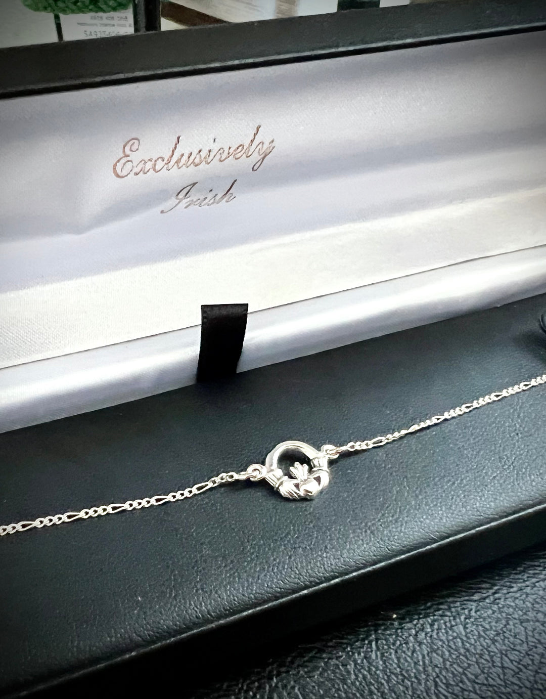 Sterling Silver Irish Claddagh Anklet