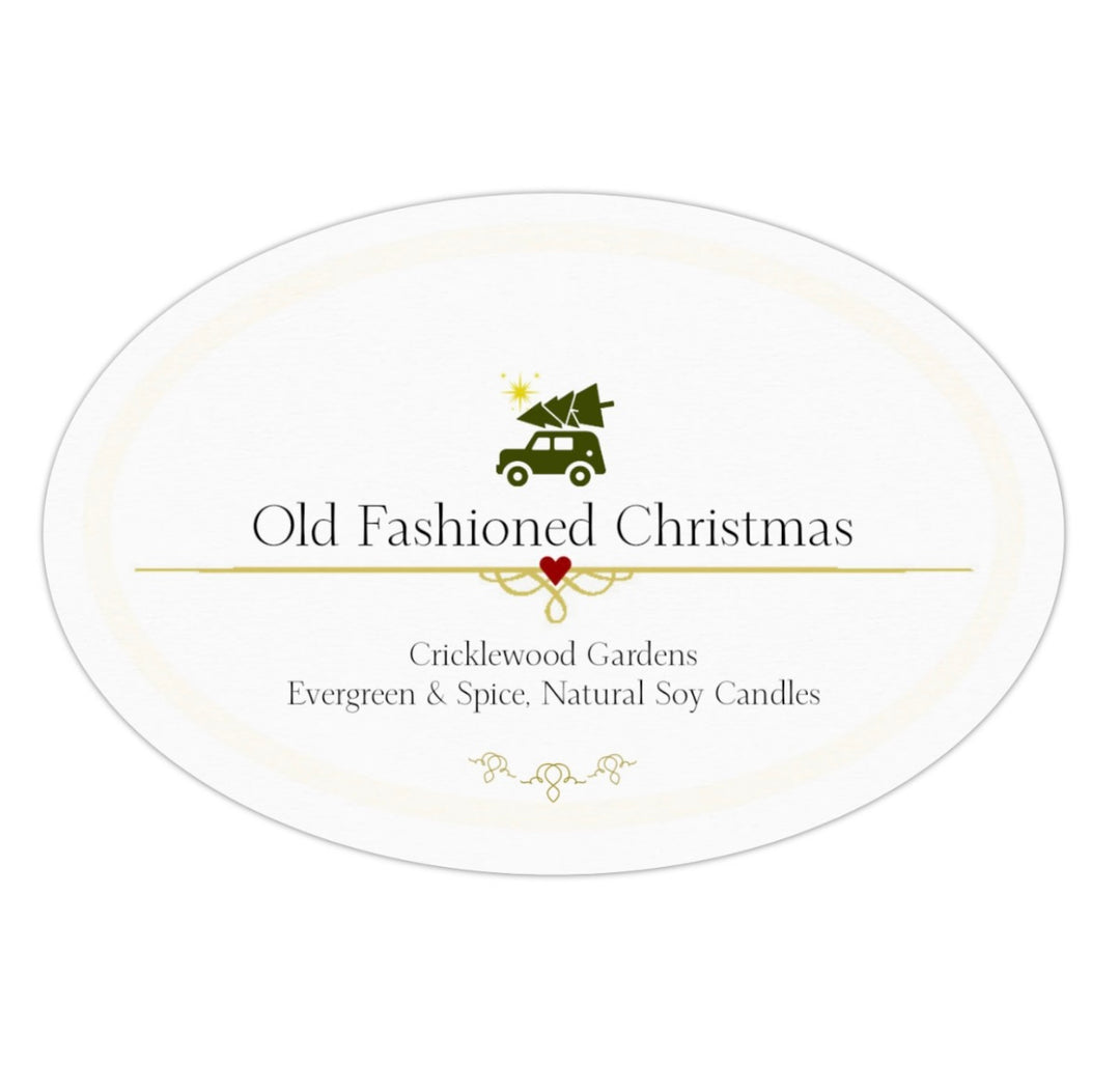 Old Fashioned Christmas Natural Soy Candles, 11oz