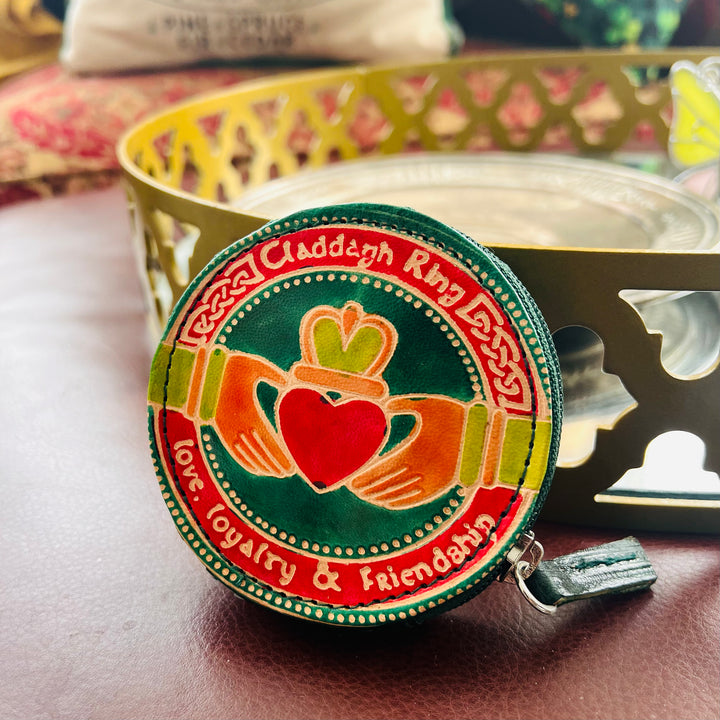 Claddagh faux leather coin purse