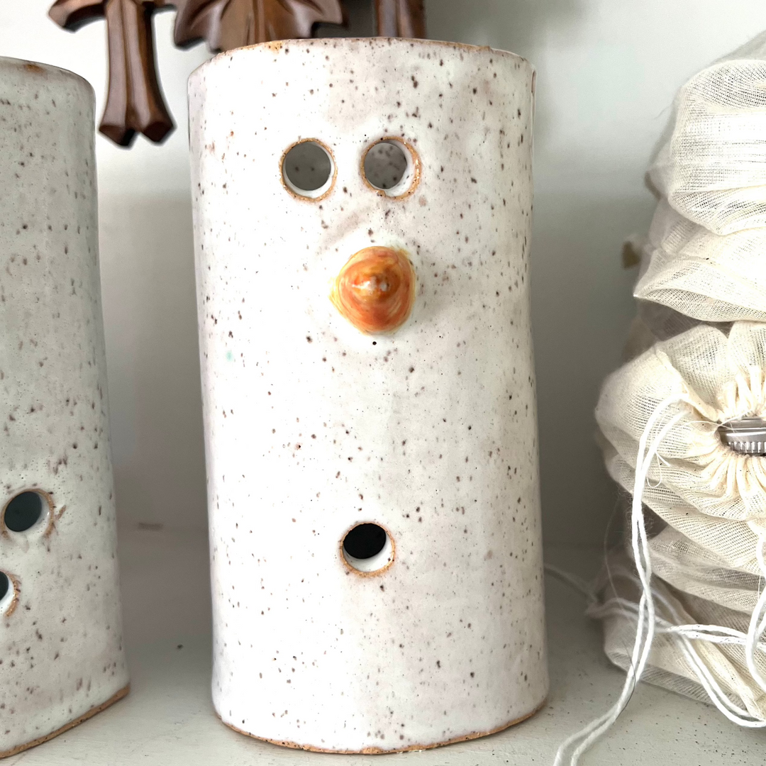 Ceramic Tea-Light Snowmen