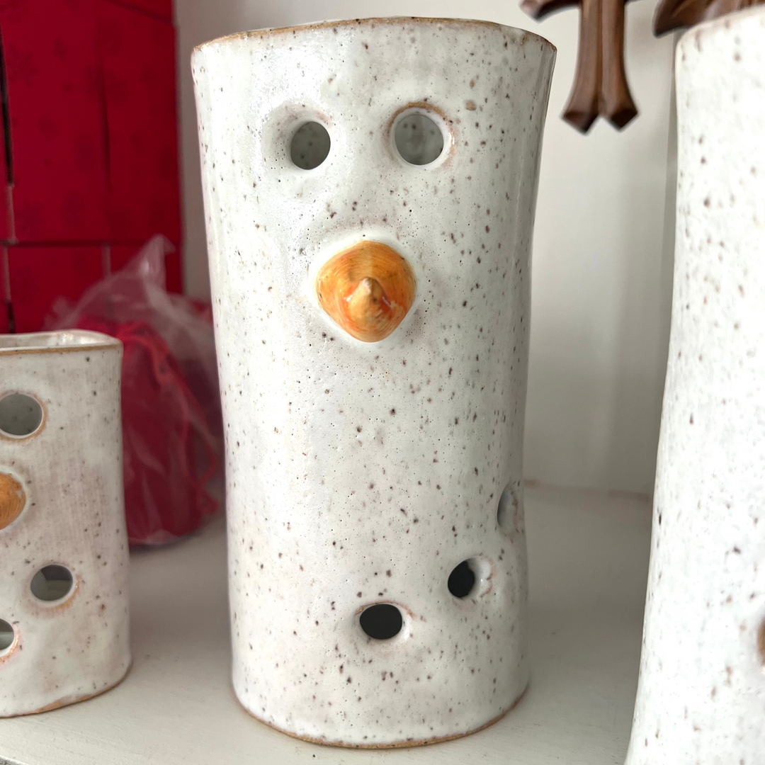 Ceramic Tea-Light Snowmen