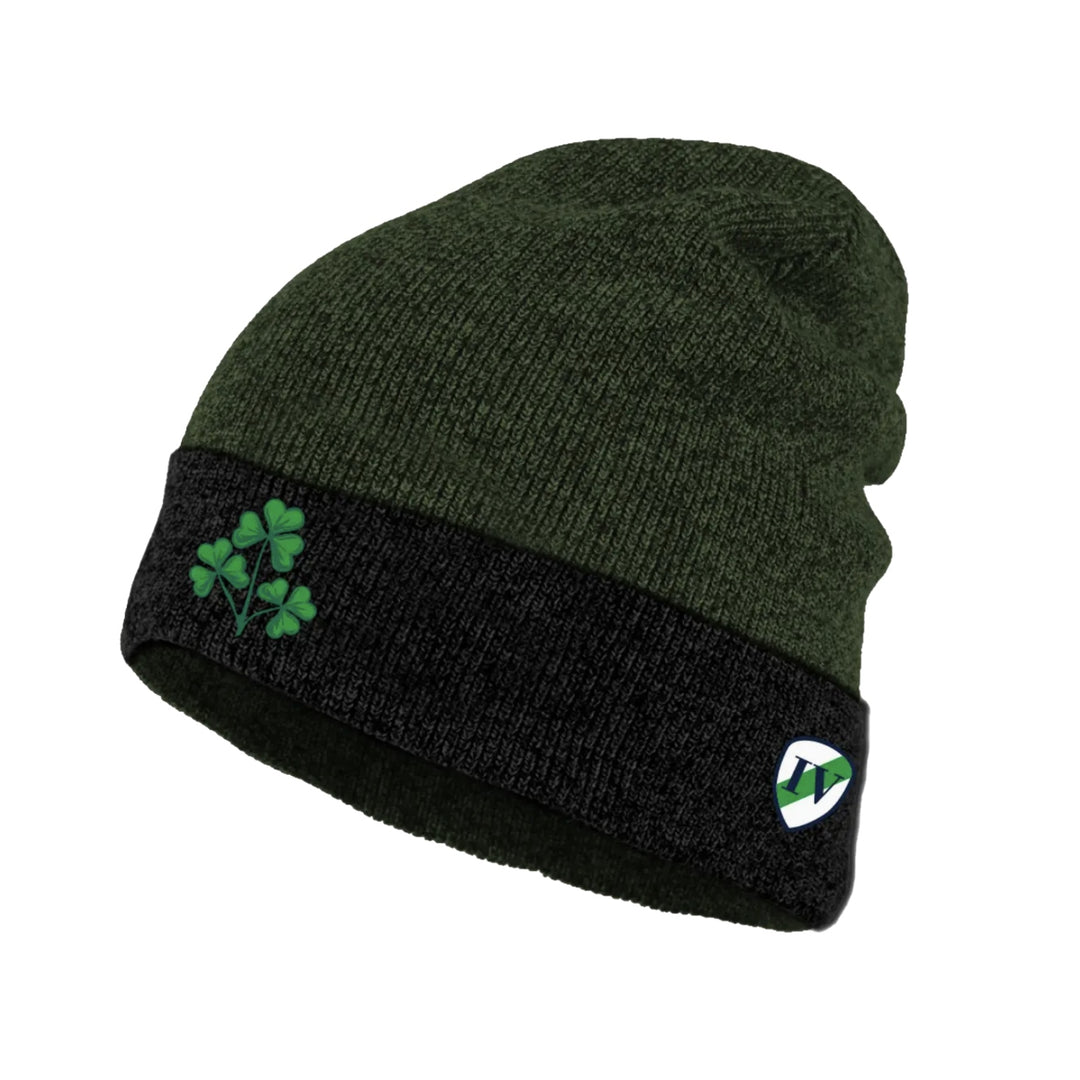 Irish Clover Knit Hat, adult