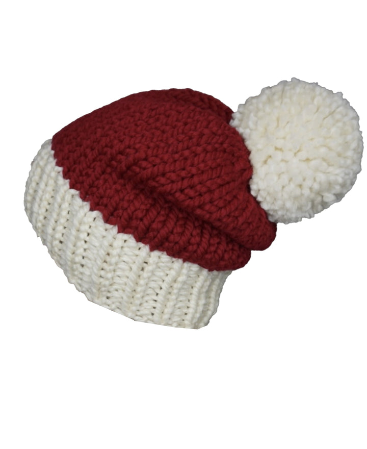 Santa Hand-Knit Adult Beanie