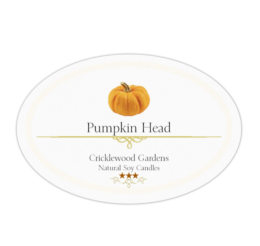 Pumpkin Head Natural Soy Candles 11oz (White Label)