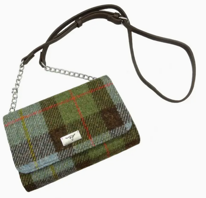 Scottish Harris Tweed Strathy Wallet Shoulder Bags