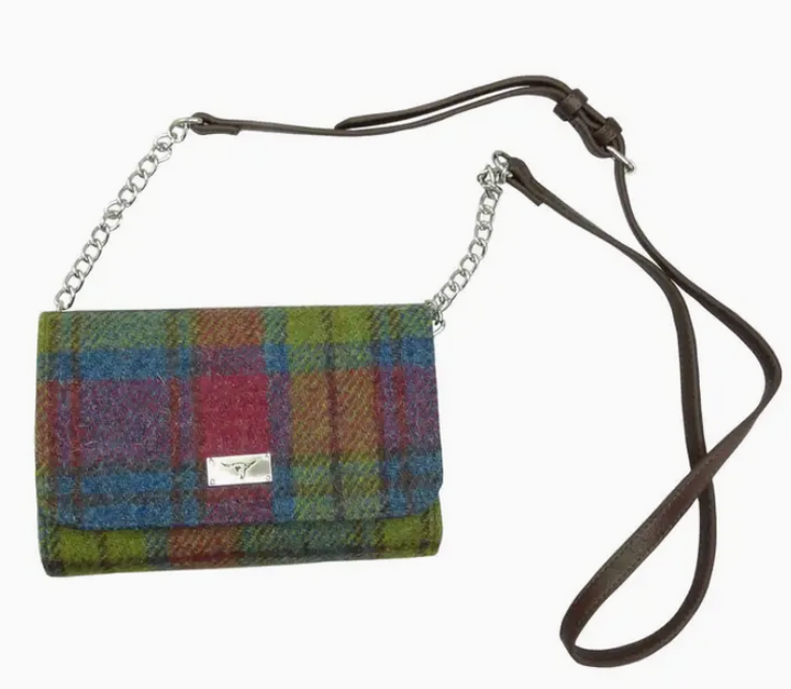 Scottish Harris Tweed Strathy Wallet Shoulder Bags
