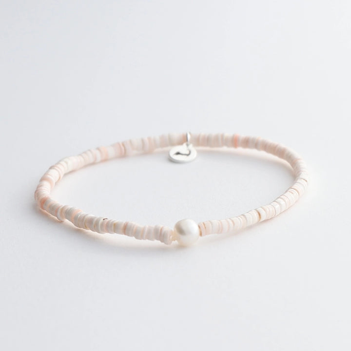 Puka & Fresh Water Pearl Bracelet