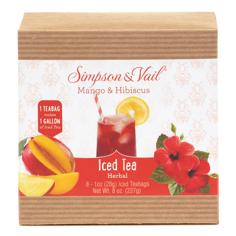 Mango & Hibiscus Herbal Iced Teabags (Box of 8)