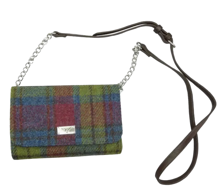 Scottish Harris Tweed Strathy Wallet Shoulder Bags
