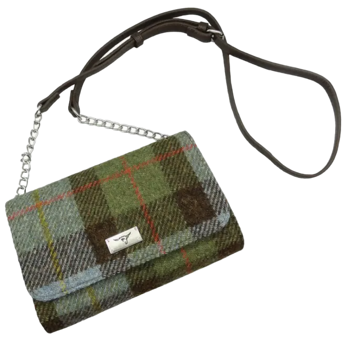 Scottish Harris Tweed Strathy Wallet Shoulder Bags