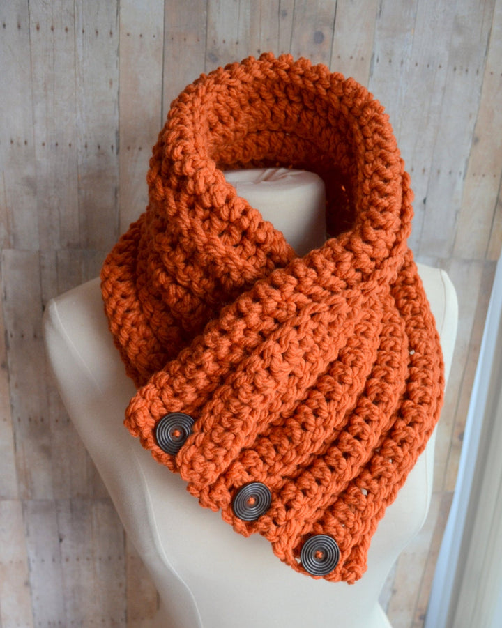 Hand crochet cowl scarves, multiple colors