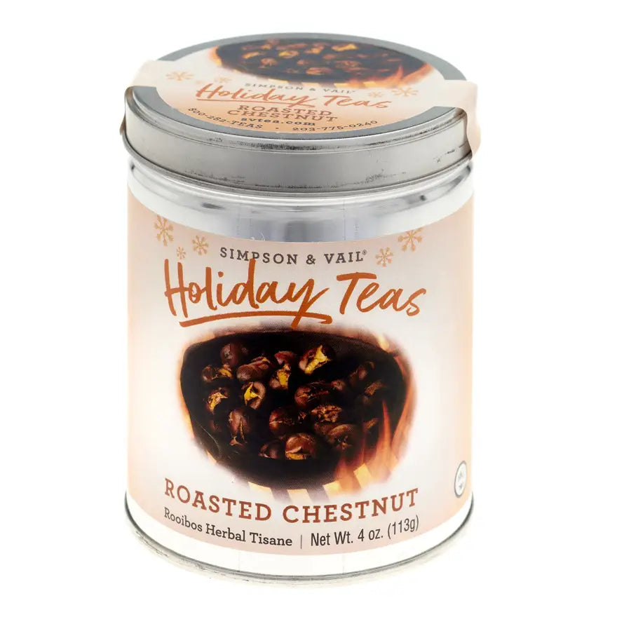 Roasted Chestnut Rooibos Herbal Tisane Tea, 4oz tin