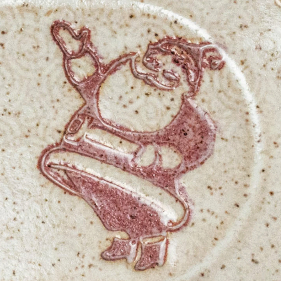 Santa tray handcrafted stoneware