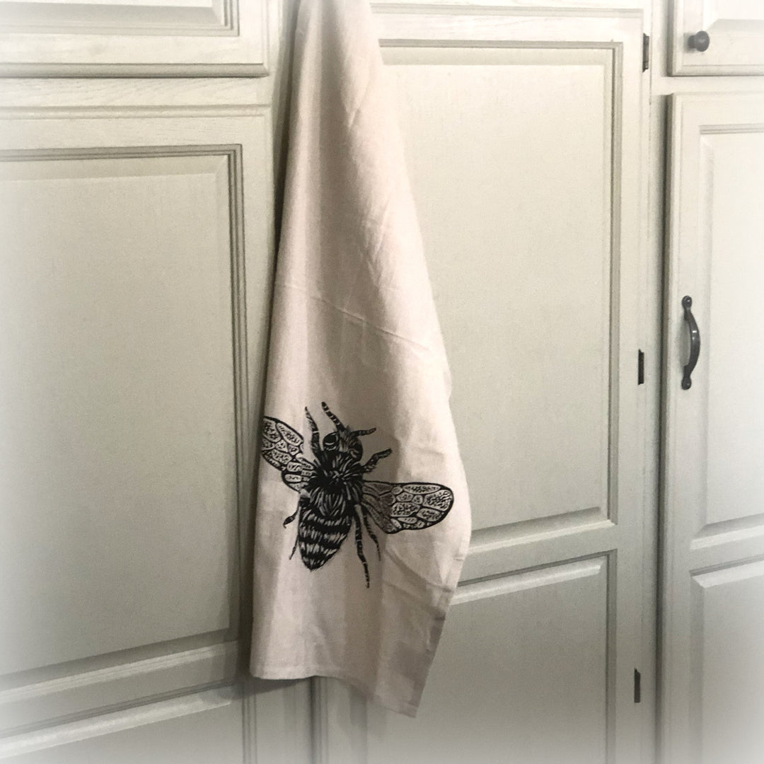 Honey Bee Organic Cotton Tea Towel